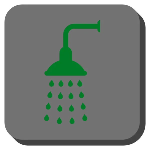Sprchový zaoblený čtverec vektorové ikony — Stockový vektor