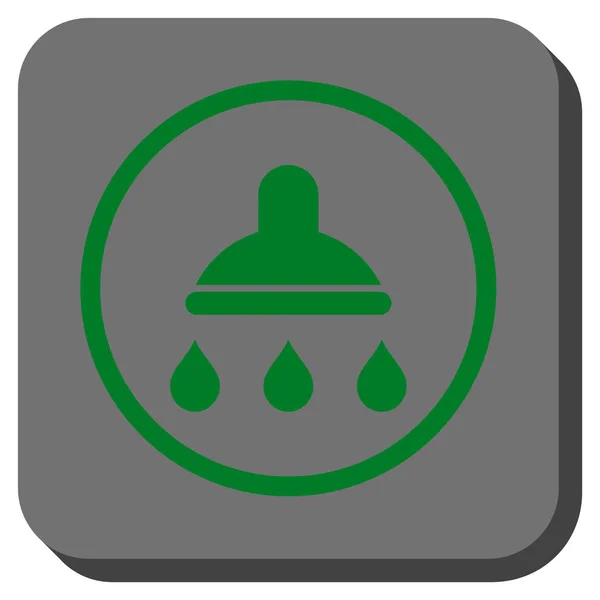 シャワー丸みを帯びた正方形のベクトル アイコン — ストックベクタ