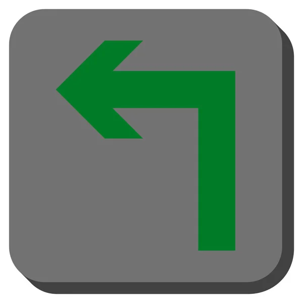 Turn Left afgerond vierkant Vector Icon — Stockvector