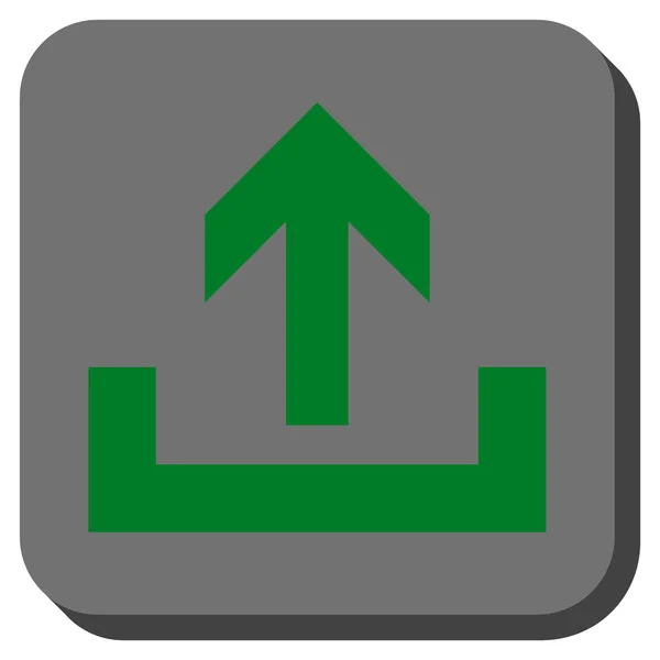 Afgeronde vierkante Vector pictogram uploaden — Stockvector