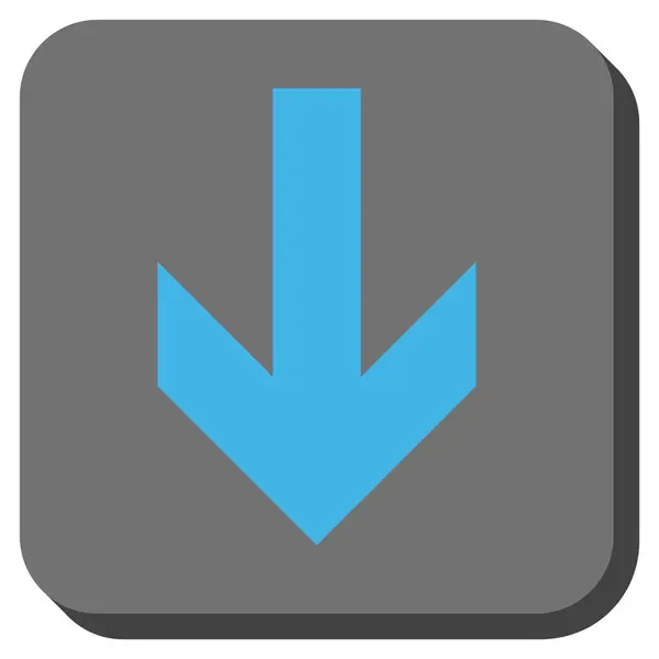 Flecha hacia abajo redondeado cuadrado Vector icono — Vector de stock