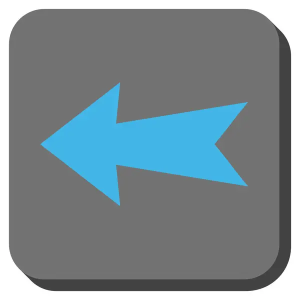 Flecha izquierda redondeada cuadrado Vector icono — Archivo Imágenes Vectoriales