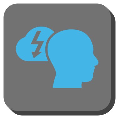 Beyin fırtınası yuvarlatılmış kare vektör simgesi