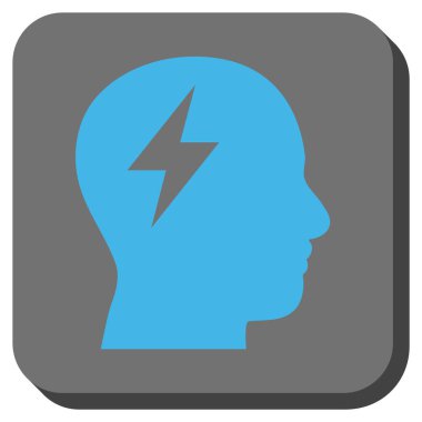 Beyin fırtınası yuvarlatılmış kare vektör simgesi