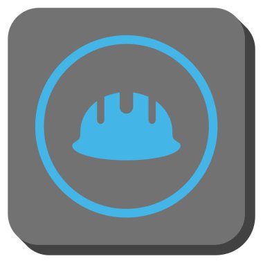 Kare vektör simgesini Oluşturucu Hardhat yuvarlak