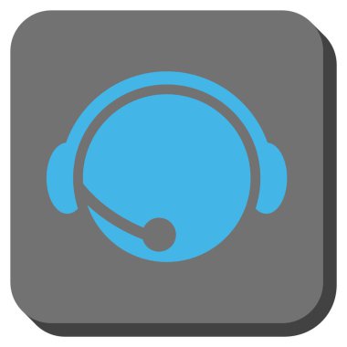 Çağrı Merkezi operatörü yuvarlak kare vektör simgesi