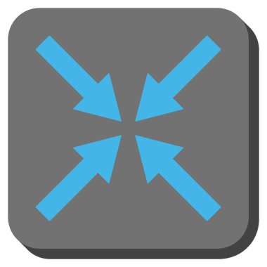 Merkezi okları yuvarlak kare vektör simgesi