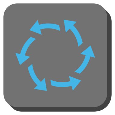 Santrifüj okları yuvarlak kare vektör simgesi