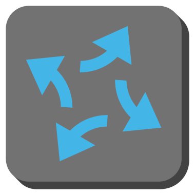 Santrifüj okları yuvarlak kare vektör simgesi