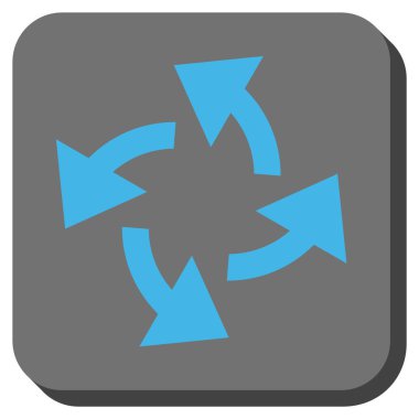 Santrifüj okları yuvarlak kare vektör simgesi