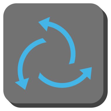 Santrifüj okları yuvarlak kare vektör simgesi