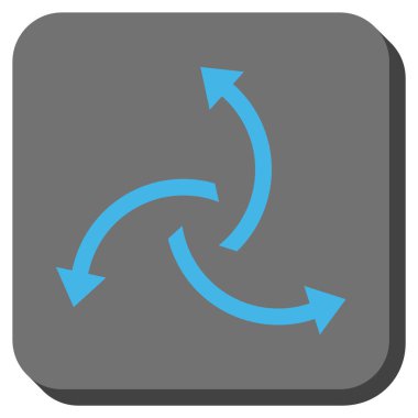 Santrifüj okları yuvarlak kare vektör simgesi