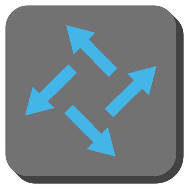 Santrifüj okları yuvarlak kare vektör simgesi