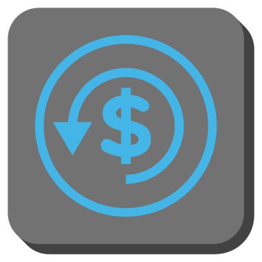 Ters ibraz yuvarlatılmış kare vektör simgesi