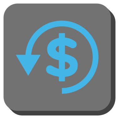 Ters ibraz yuvarlatılmış kare vektör simgesi