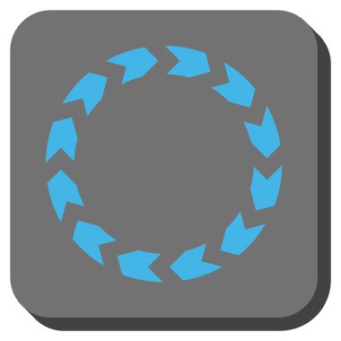 Dolaşım yuvarlatılmış kare vektör simgesi