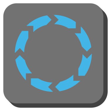 Dolaşım yuvarlatılmış kare vektör simgesi