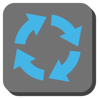 Dolaşım yuvarlatılmış kare vektör simgesi