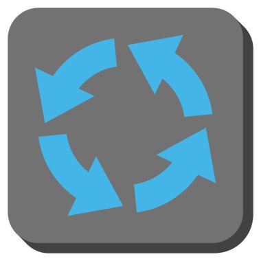 Dolaşım yuvarlatılmış kare vektör simgesi