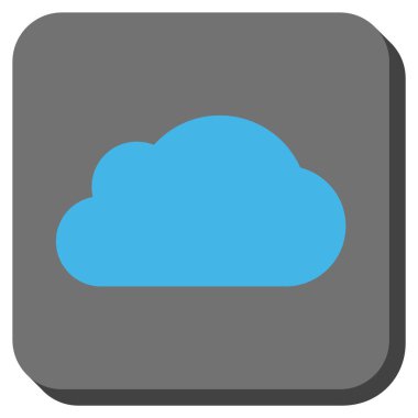 Bulut yuvarlatılmış kare vektör simgesi