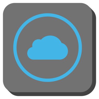 Bulut yuvarlatılmış kare vektör simgesi
