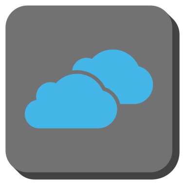 Bulutlar yuvarlatılmış kare vektör simgesi