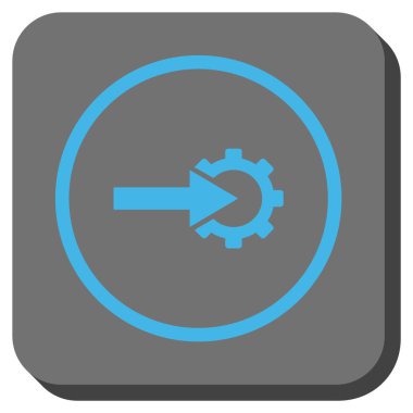 COG Tümleştirme yuvarlak kare vektör simgesi