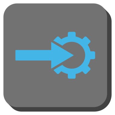 COG Tümleştirme yuvarlak kare vektör simgesi