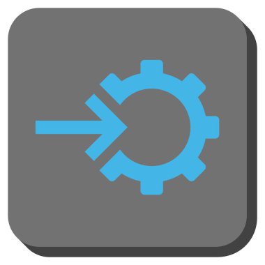 COG Tümleştirme yuvarlak kare vektör simgesi