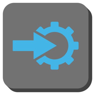 COG Tümleştirme yuvarlak kare vektör simgesi