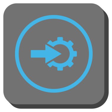 COG Tümleştirme yuvarlak kare vektör simgesi