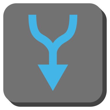 Yuvarlatılmış Kare vektör simgesi aşağı ok birleştirmek