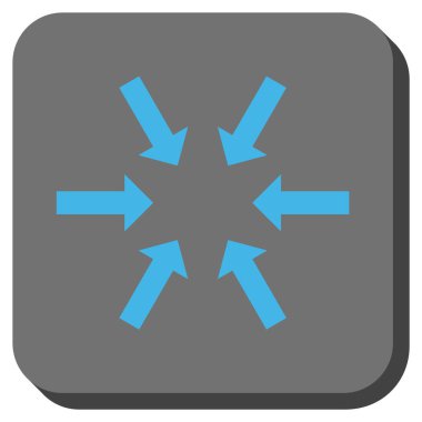 Kompakt okları yuvarlak kare vektör simgesi