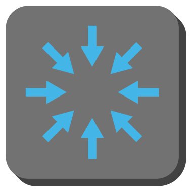 Kompakt okları yuvarlak kare vektör simgesi