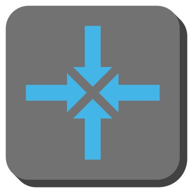 Oklar yuvarlatılmış kare vektör simge sıkıştırmak