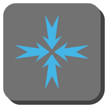 Sıkıştırma OK yuvarlak kare vektör simgesi