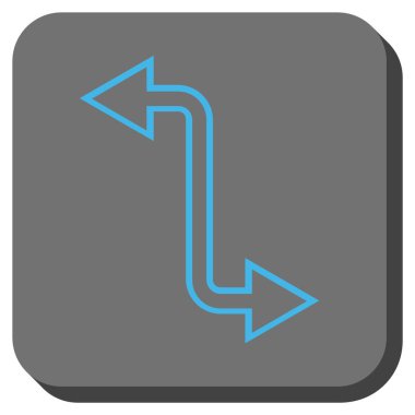 Eğri Exchange ok yuvarlak kare vektör simgesi