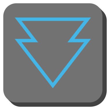 Yuvarlatılmış Kare vektör simgesi aşağı yön