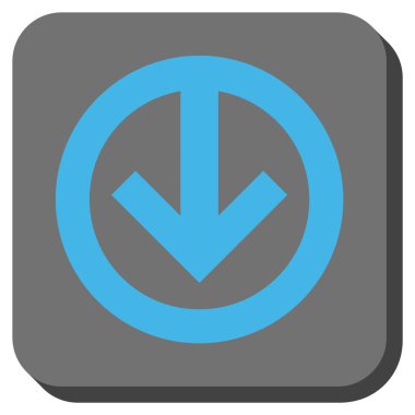 Yuvarlatılmış Kare vektör simgesi aşağı yön