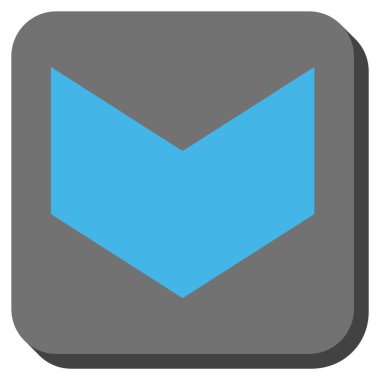 Yuvarlatılmış Kare vektör simgesi aşağı yön