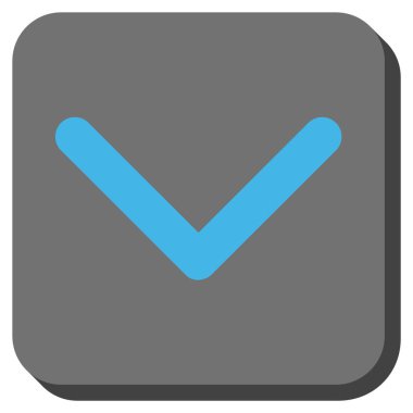 Yuvarlatılmış Kare vektör simgesi aşağı yön