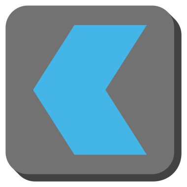 Yön sol yuvarlak kare vektör simgesi