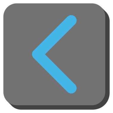 Yön sol yuvarlak kare vektör simgesi