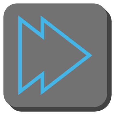 Yön sağ yuvarlak kare vektör simgesi