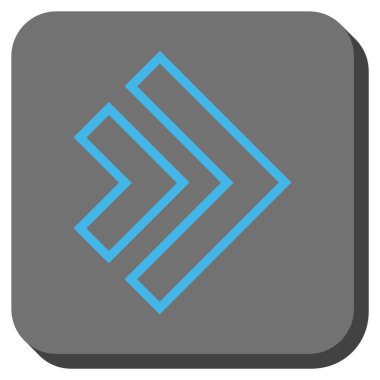 Yön sağ yuvarlak kare vektör simgesi