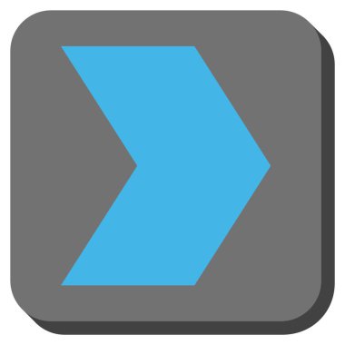 Yön sağ yuvarlak kare vektör simgesi