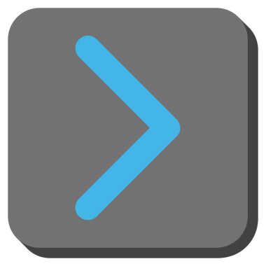 Yön sağ yuvarlak kare vektör simgesi