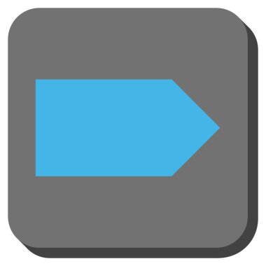 Yön sağ yuvarlak kare vektör simgesi