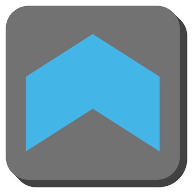 Yön yukarı yuvarlak kare vektör simgesi