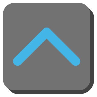 Yön yukarı yuvarlak kare vektör simgesi